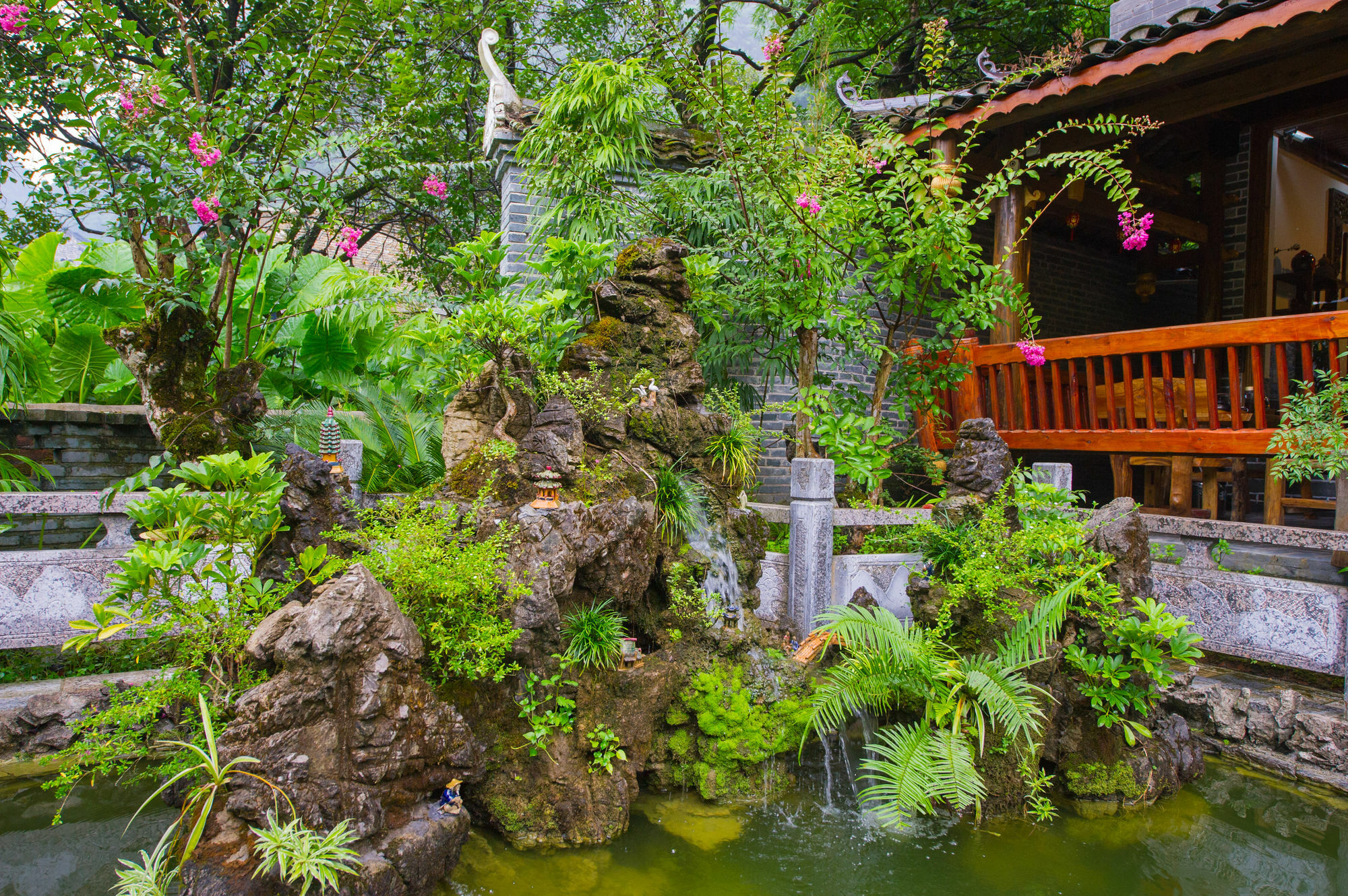 Отель Yangshuo Scenic Mountain Retreat Экстерьер фото
